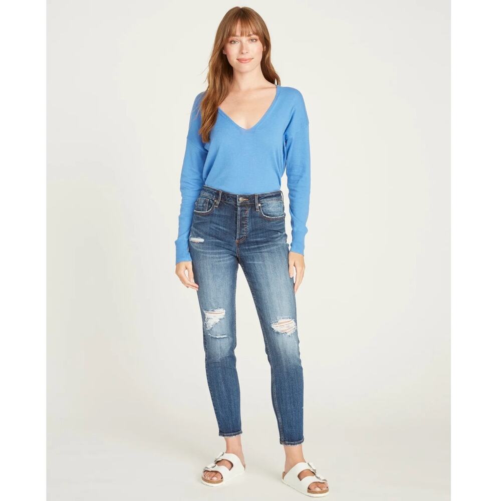 New Vigoss Frankie High Rise Slim Straight Leg Jeans Women's Size 28